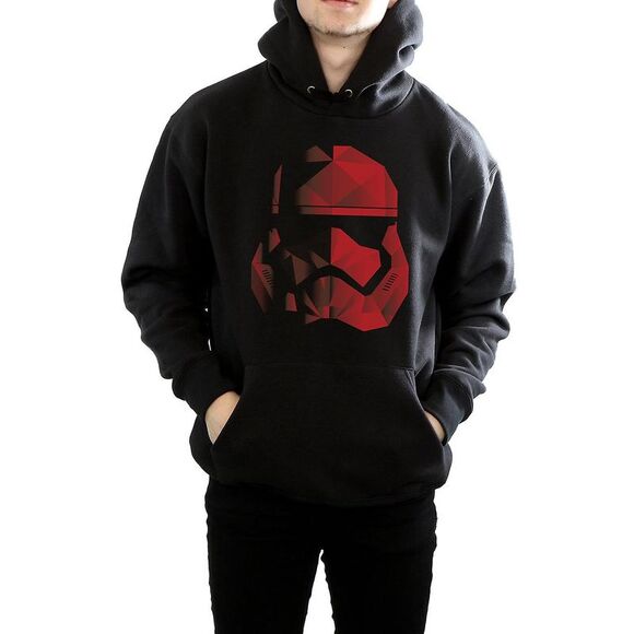 Star Wars: The Last Jedi Mens Stormtrooper Cubist Helmet Hoodie / Black